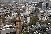Londyn, Big Ben, w tle Opactwo Westminsterskie